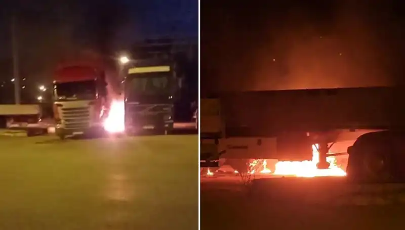 Park Halindeki Tırları Ateşe Verenler, Şok Edici Nedenleriyle Gündemde!