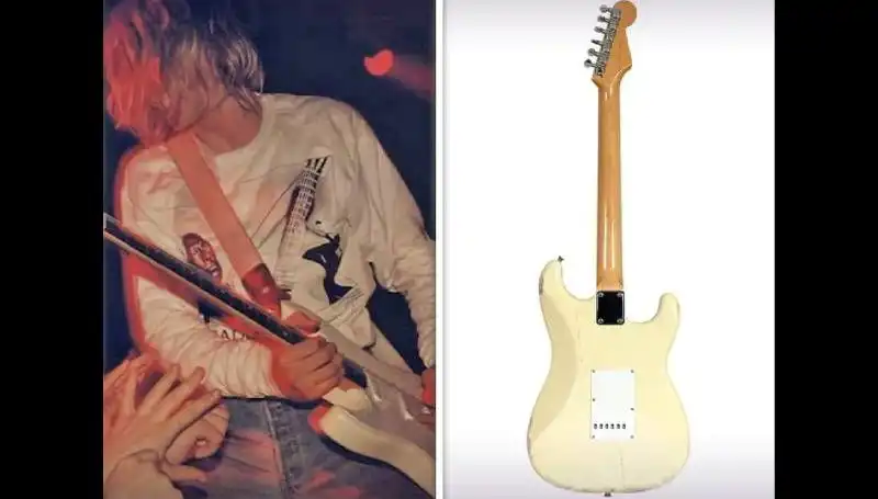 Kurt Cobain'in Konserde Parçaladığı Gitar Açık Artırmada Rekor Fiyata Satıldı