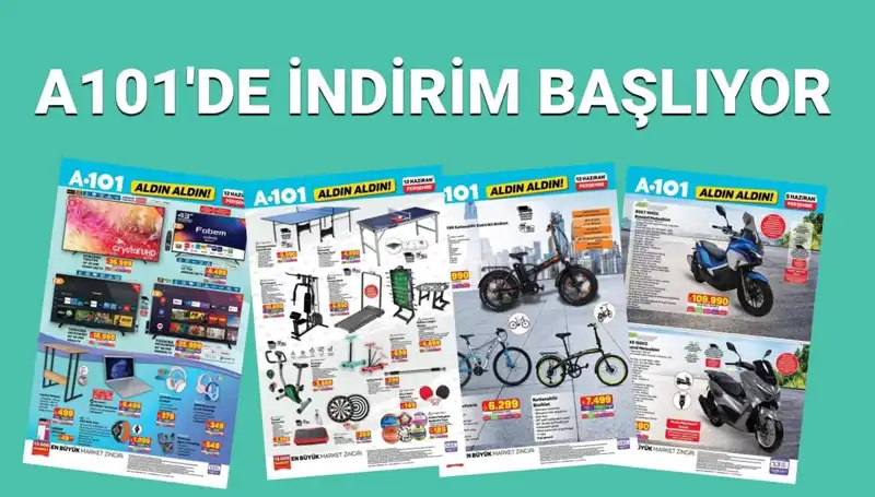A101 12 Haziran Aktüel Kataloğu: İndirimli Beyaz Eşya ve Spor Ekipmanları Geliyor!